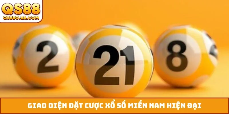 Giao diện đặt cược xổ số miền Nam hiện đại