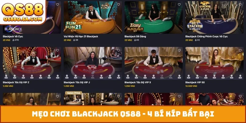 Mẹo chơi blackjack QS88