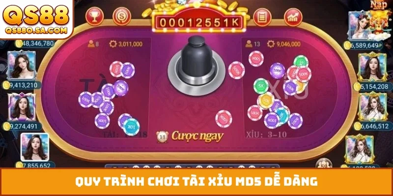 Quy trình chơi tài xỉu MD5 dễ dàng